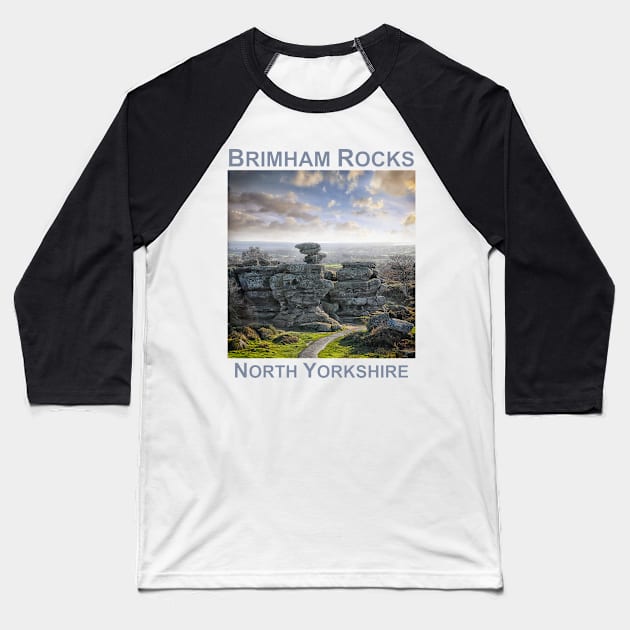 Brimham Rocks, North Yorkshire gift Baseball T-Shirt by BarbaraGlebska